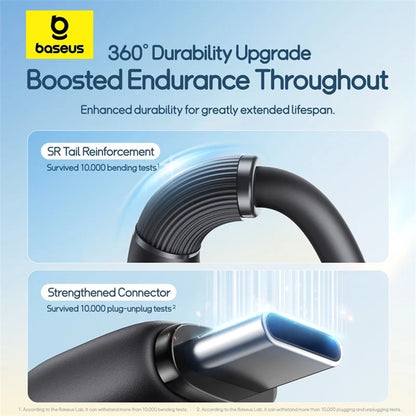 USB-C - Lightning / microUSB / USB-C Baseus Ultra Fast 3in1 Ladekabel, 20W, 0.8m, Schwarz P10377501111-00