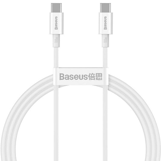 Data and Charging Cable USB-C - USB-C Baseus Superior Series, 100W, 1m, White CATYS-B02