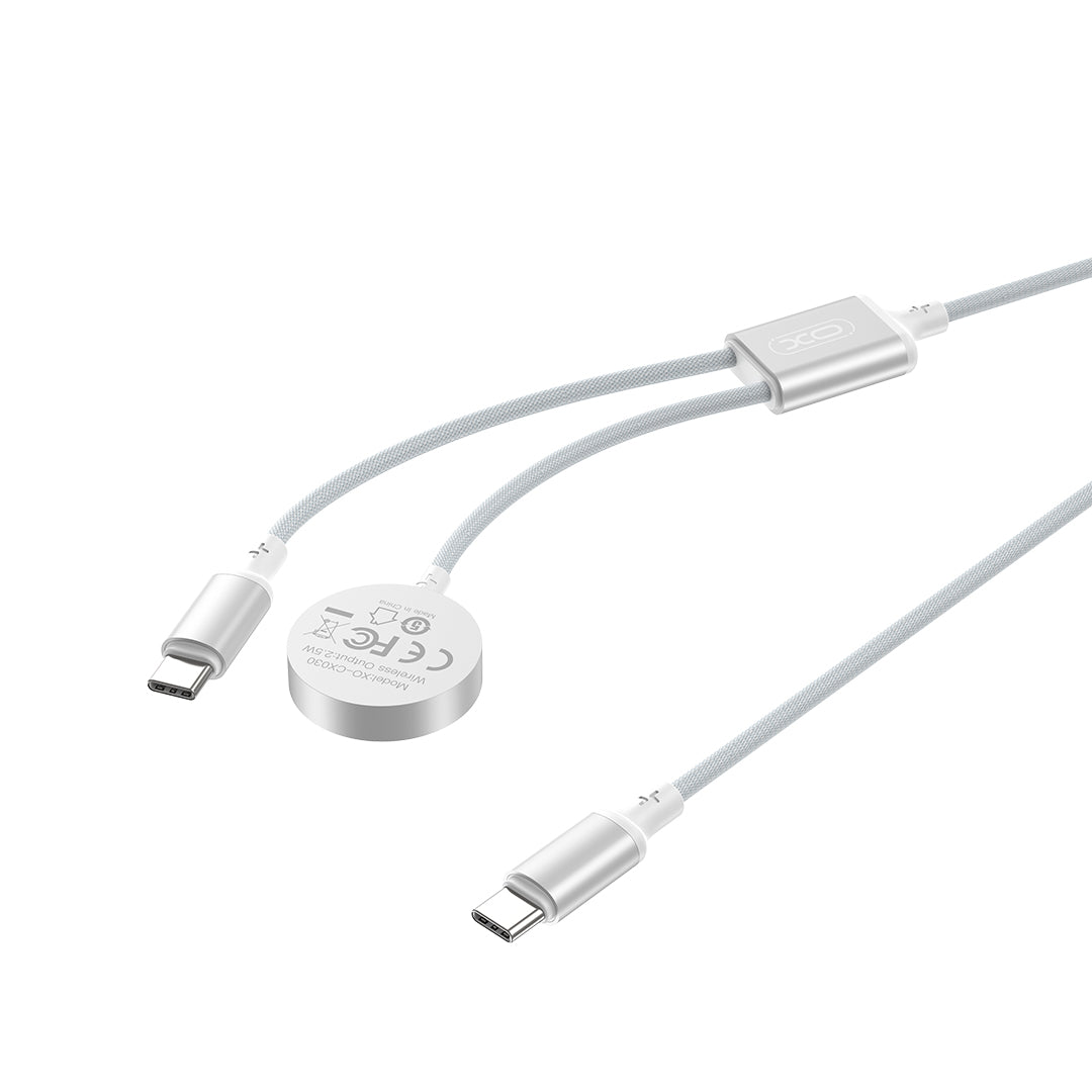 Wireless-Ladegerät XO Design CX030 für Apple Watch Series, USB-C, Weiß