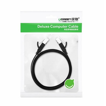 UGREEN Netzwerkkabel NW101 Flach, UTP, Cat6, 1m, Schwarz 