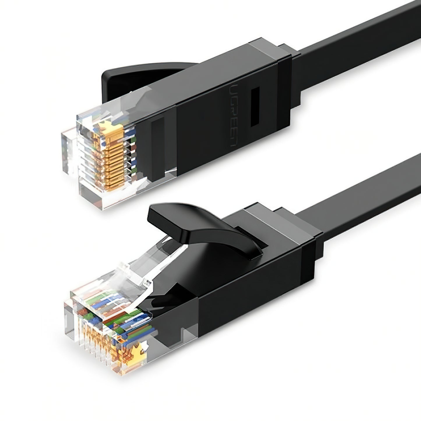 UGREEN NW102 Flat Netzwerkkabel, UTP, Cat6, 3m, Schwarz