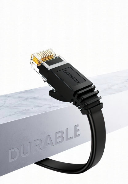 UGREEN NW102 Flat Netzwerkkabel, UTP, Cat6, 3m, Schwarz
