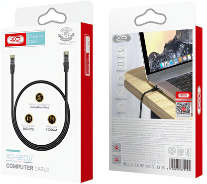 Netzwerkkabel XO Design GB007, UTP, Cat6, 1m, Schwarz
