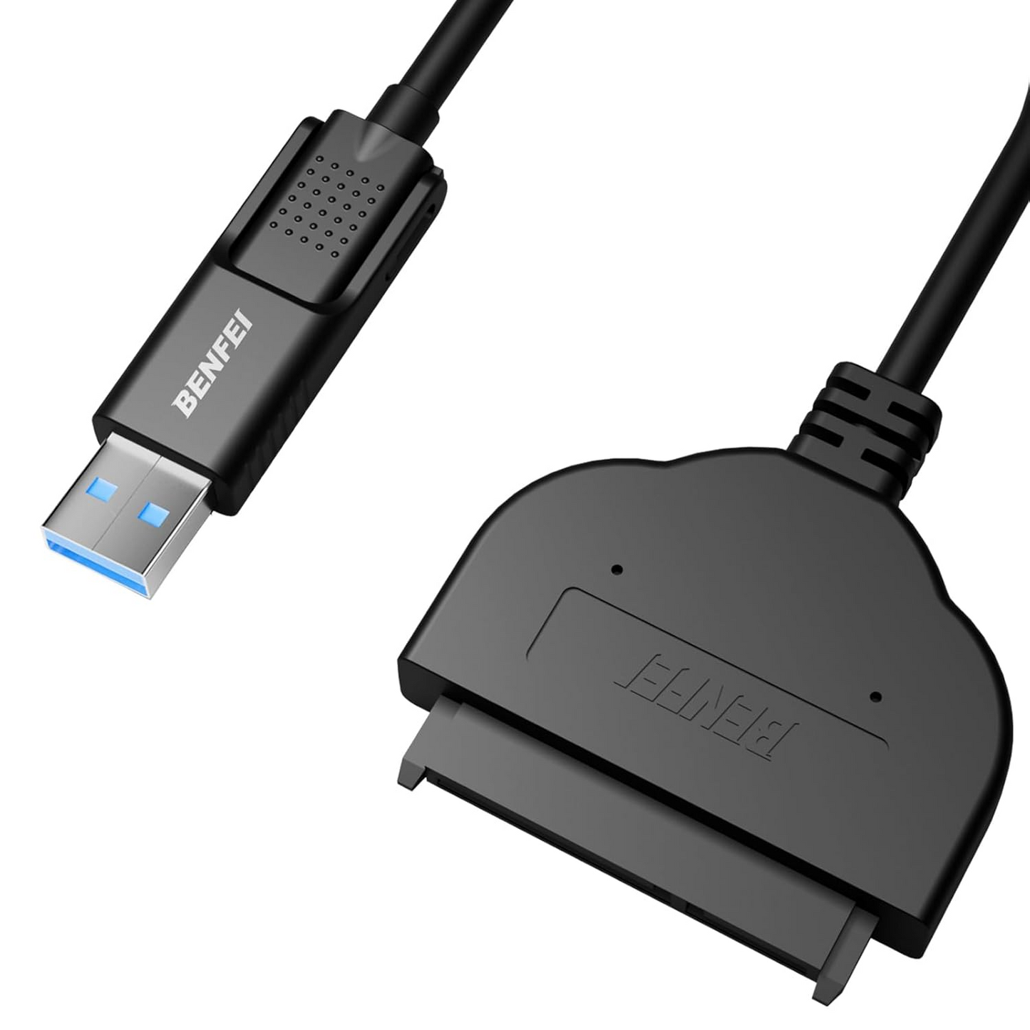 Benfei SATA-Kabel, USB-A 3.0 / USB-C - SATA III, 0,27 m, Schwarz