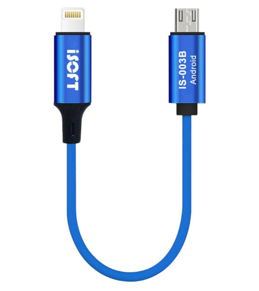 Datenübertragungskabel iSOFT IS-003B, Lightning- auf microUSB-Schnittstelle
