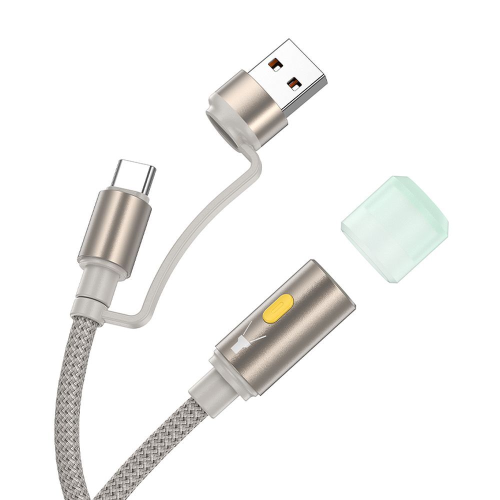 Led-Kabel HOCO UA38C, USB-C / USB-A, 0,3m, Gold