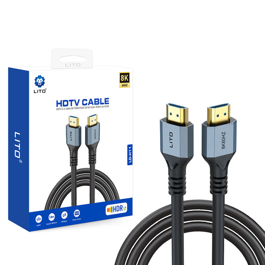 Lito HD119 Videokabel, HDMI - HDMI, 8K, 1,8 m, Schwarz