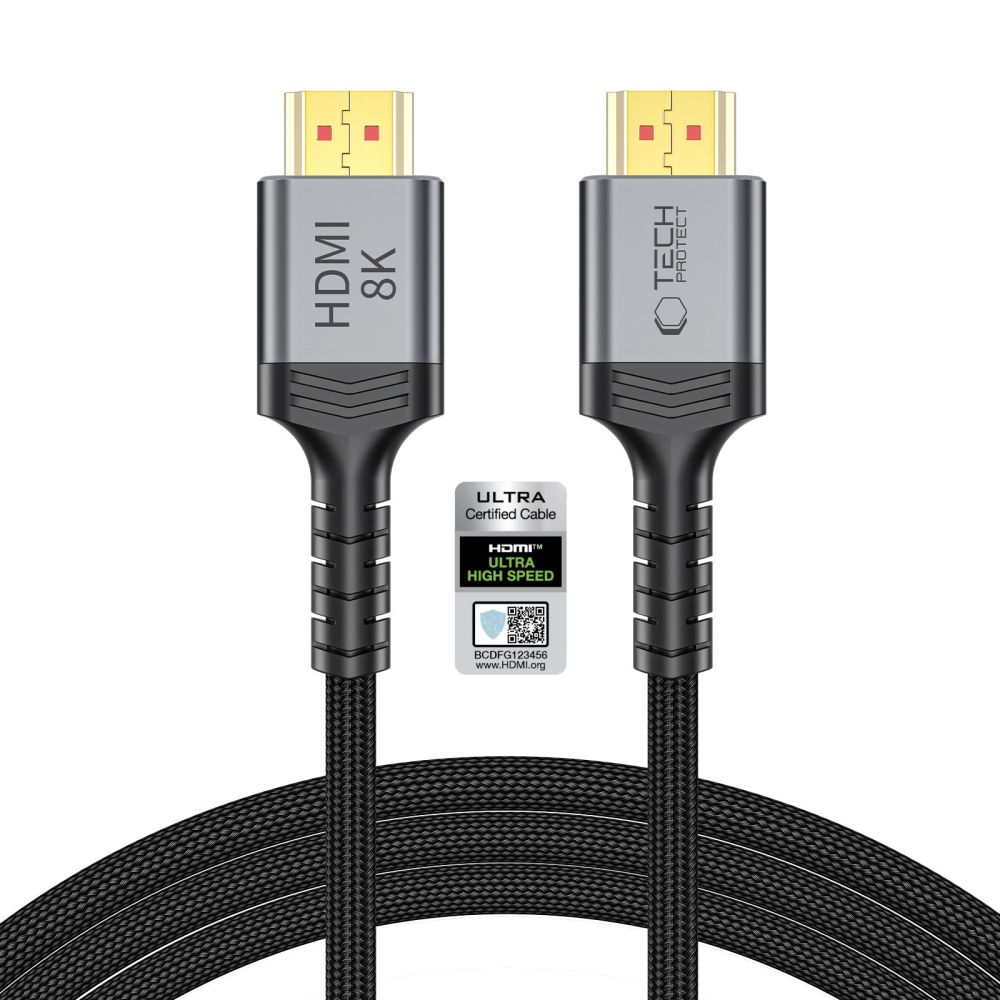 Tech-Protect Ultraboost 2 Videokabel, HDMI - HDMI, 8K, 2m, Schwarz