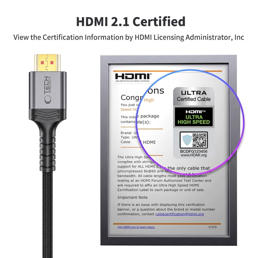 Tech-Protect Ultraboost 2 Videokabel, HDMI - HDMI, 8K, 3m, Schwarz