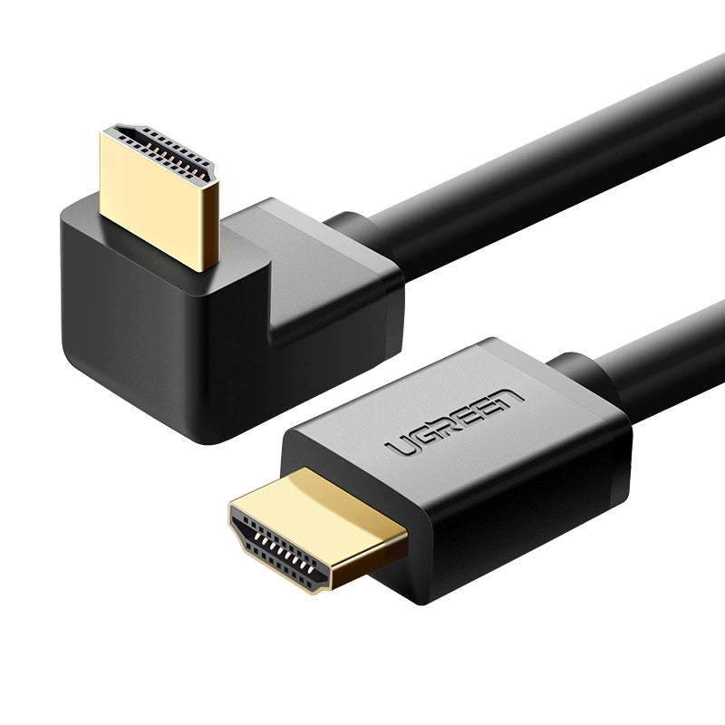 UGREEN abgewinkeltes Videokabel, HDMI - HDMI, 4K, 2 m, Schwarz HD103