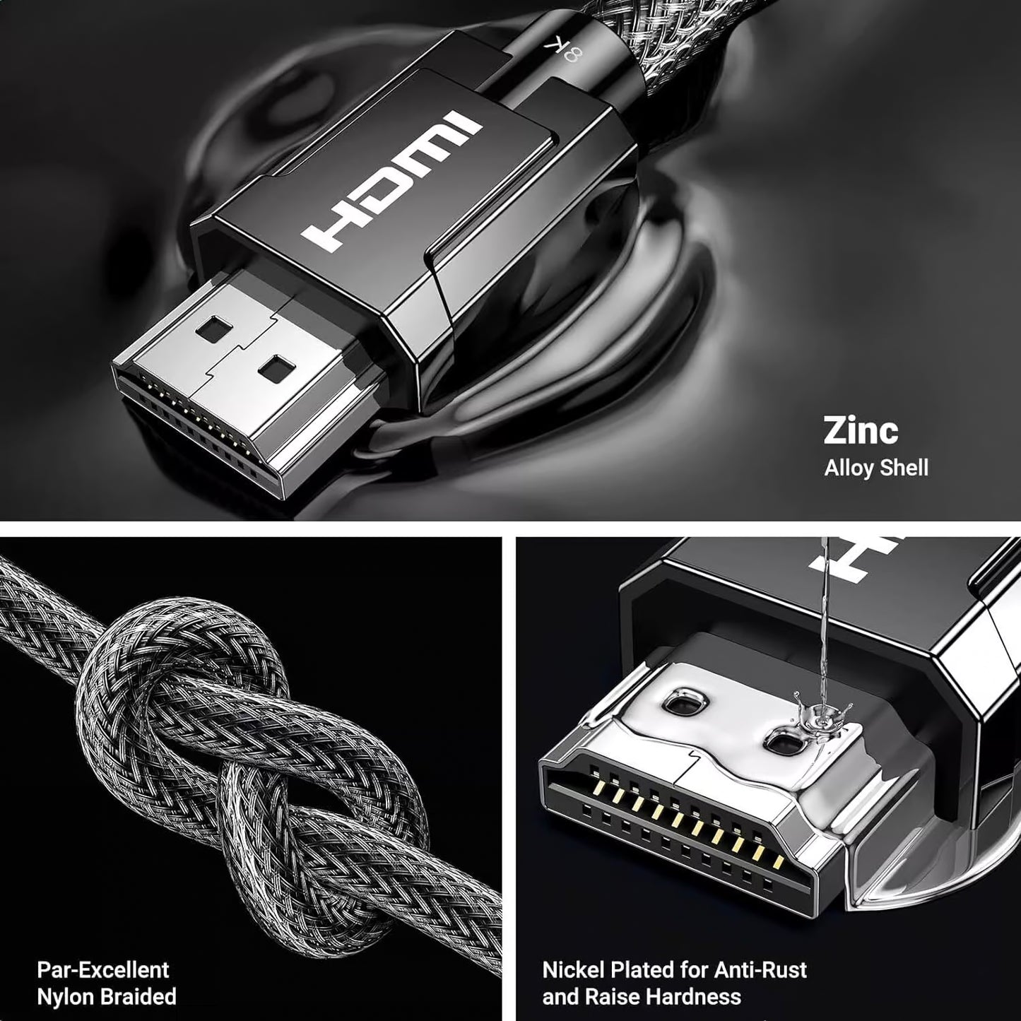 UGREEN Video Kabel, HDMI - HDMI, 8K, 1,5m, Schwarz