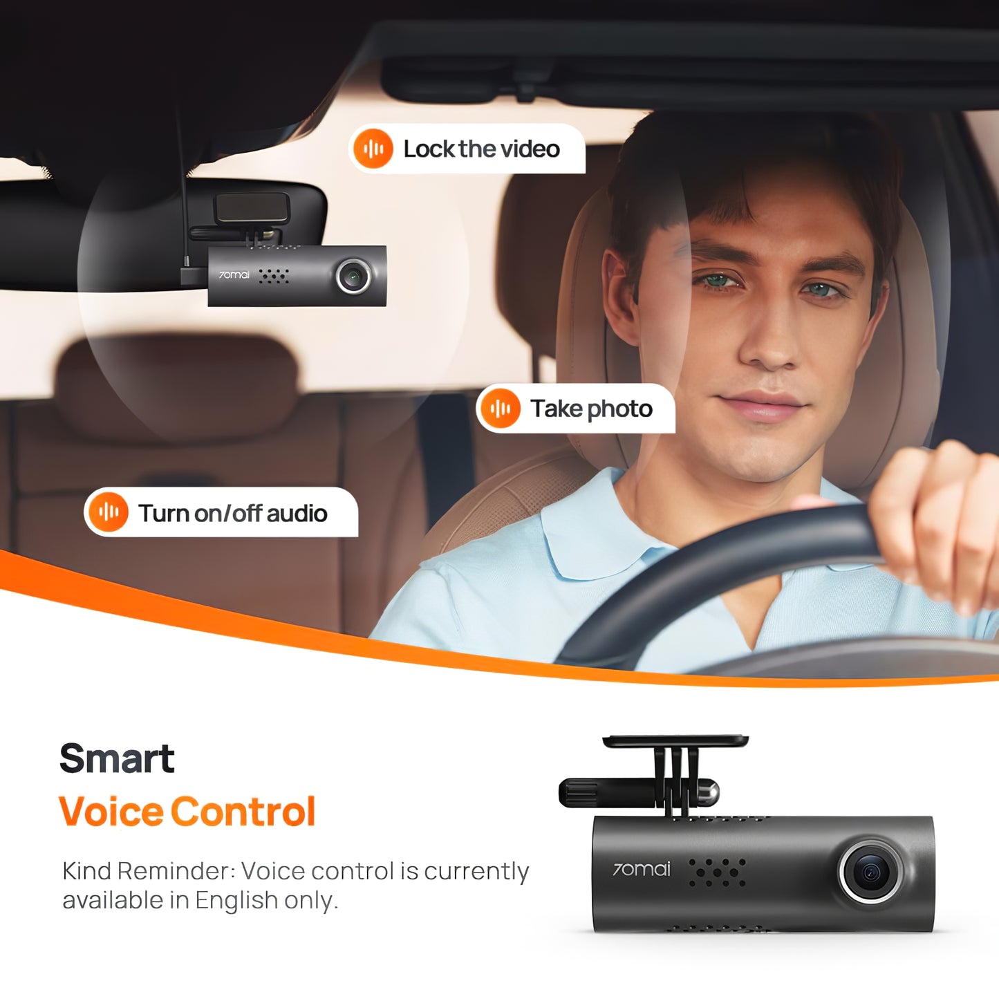 Autokamera 70mai Dash Cam 3 M200, 1080P, WLAN