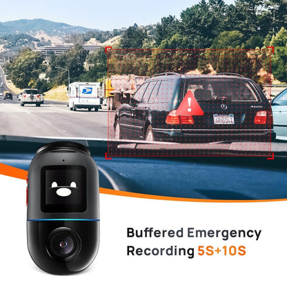 Autokamera 70mai Dashcam Omni 360 X200, 1080P, 32 GB, WLAN, GPS, KI, Sprachsteuerung, 1,2-Zoll-Display X200-32-BK