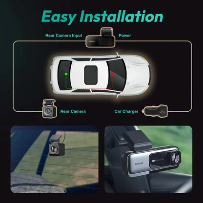 Botslab G980H Auto-Front-Rückfahrkamera Botslab G980H, 4K, Wi-Fi, GPS, 2,45-Zoll-Display 