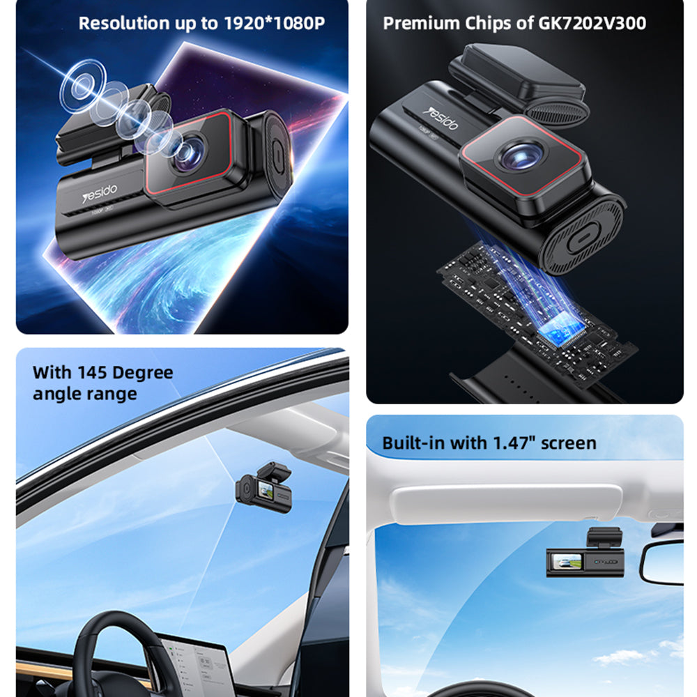 Auto Kamera Yesido KM21, 1080P, Wi-Fi, Anzeige 1.47 Zoll