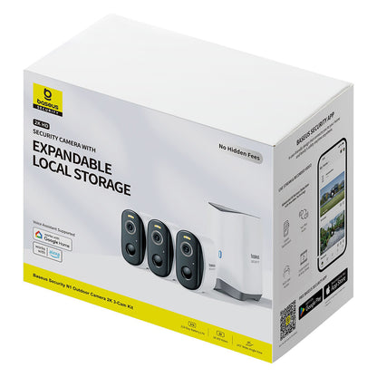 Baseus N1 Überwachungskamera, Wi-Fi, 2K, IP67, Außenbereich, 3er-Set S0TW012131