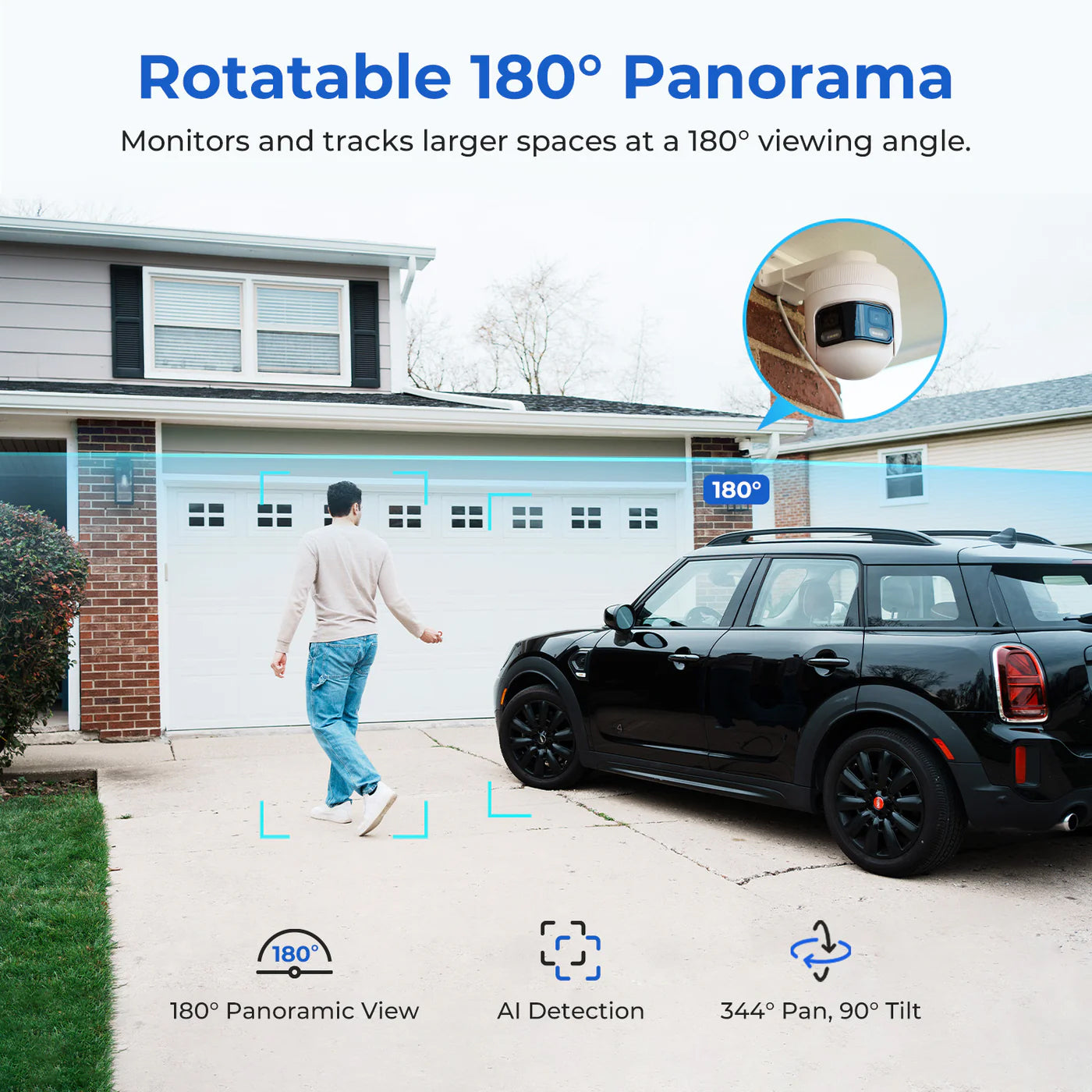 Überwachungskamera iMILAB EC6 Panorama, Wi-Fi, 3.5K, IP66, Außenbereich CMSXJ115A