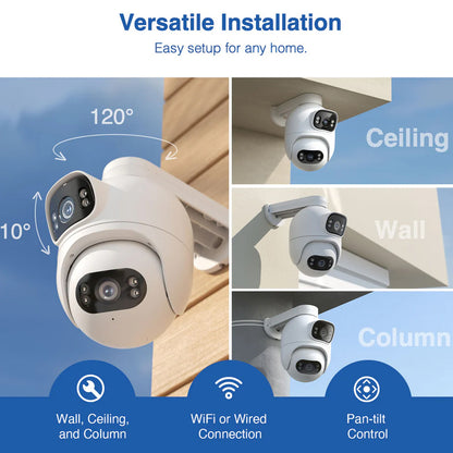 iMILAB EC6 Dual Surveillance Camera, Wi-Fi, 2K, IP66, Outdoor CMSXJ68A