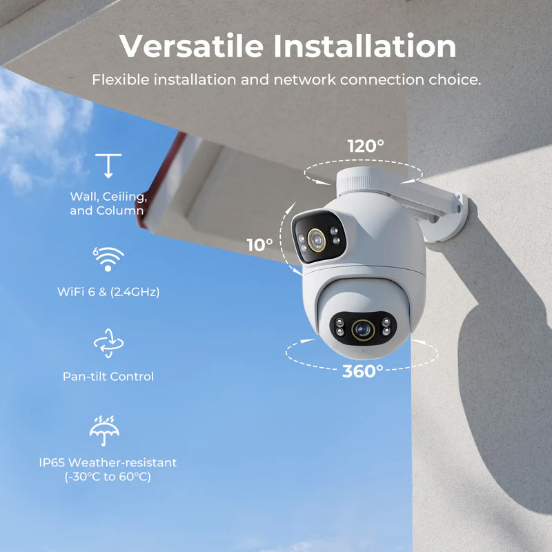 Überwachungskamera iMILAB EC6 Dual, Wi-Fi, 3K, IP66, Außenbereich CMSXJ68A