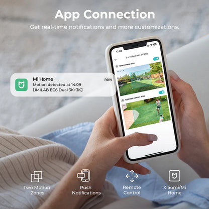 Überwachungskamera iMILAB EC6 Dual, Wi-Fi, 3K, IP66, Außenbereich CMSXJ68A