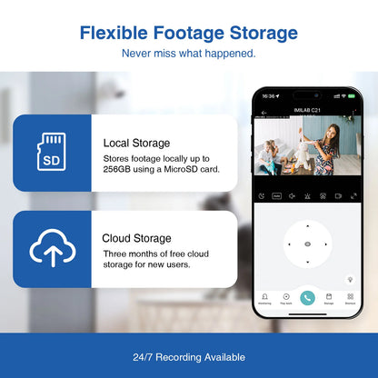 iMILAB C21 MI Überwachungskamera, WLAN, 2,5K, Innenbereich