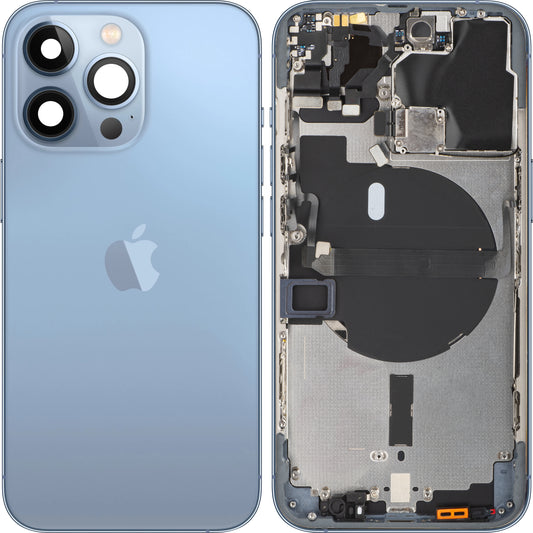 Apple iPhone 13 Pro Akkudeckel, mit Mittelgehäuse, Blau (Sierra Blue), Swap