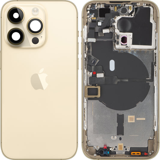 Apple iPhone 14 Pro Akkudeckel, mit mittlerem Gehäuse, Gold, Swap