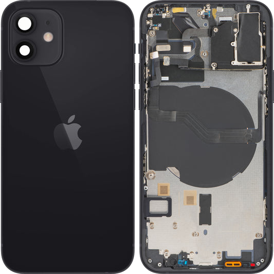 Apple iPhone 12 Akkudeckel, mit Mittelgehäuse, Schwarz, Swap