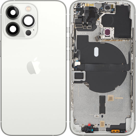 Apple iPhone 13 Pro Akkudeckel, mit Mittelgehäuse, Silber, Swap