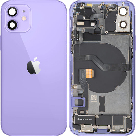 Apple iPhone 12 Akkudeckel, mit Mittelgehäuse, Vollständige Teile, Lila, Swap
