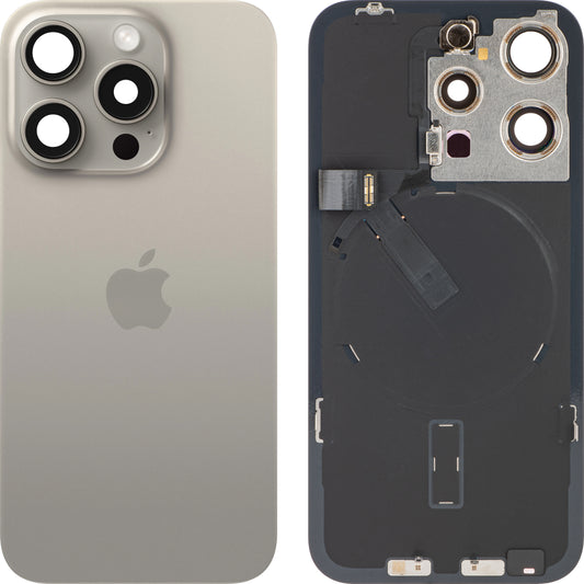 Batteriedeckel Apple iPhone 15 Pro, Beige (Naturtitan), Swap