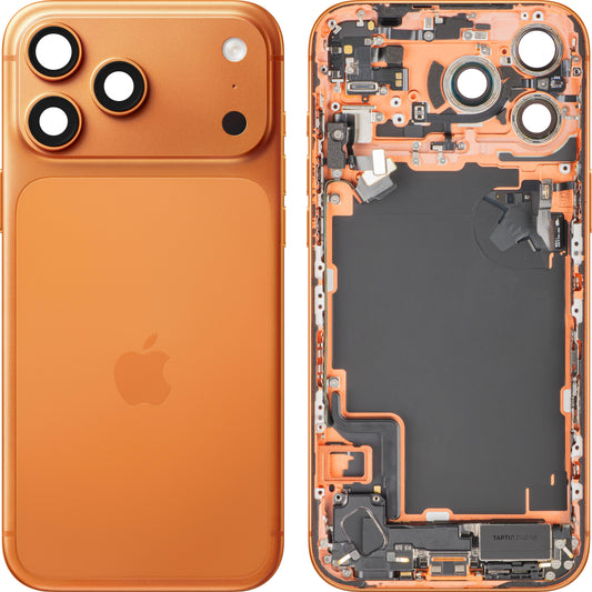 Apple iPhone 17 Pro Max Akkudeckel, mit Mittelgehäuse, Vollständige Teile, Orange (Cosmic Orange), Swap
