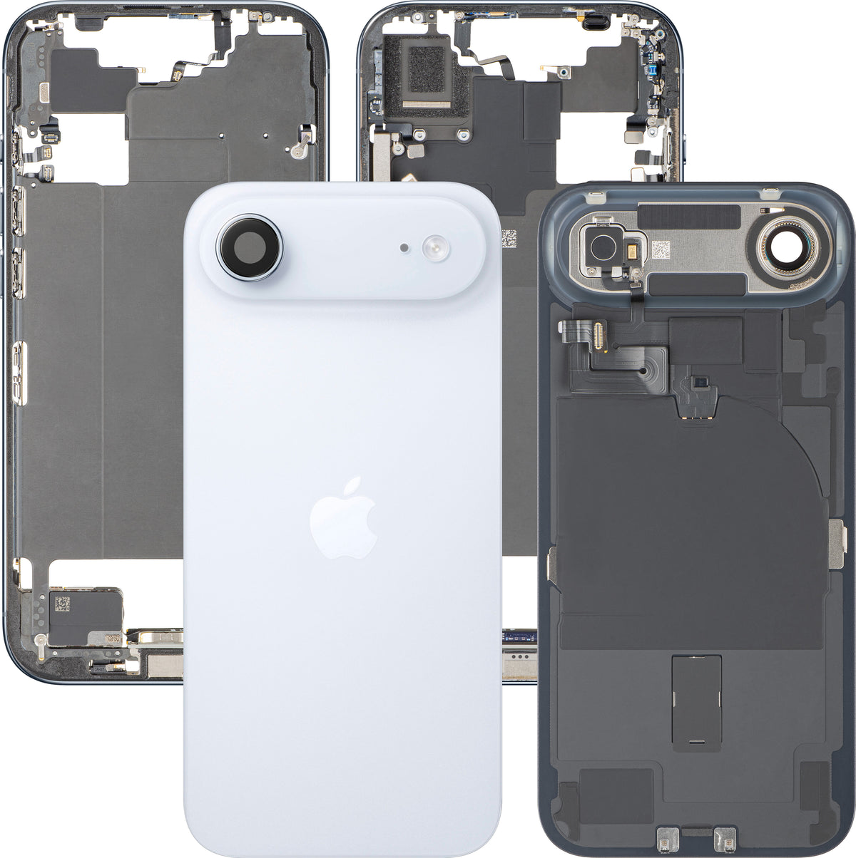 Apple iPhone 17 Air Battery Cover, With Middle Case, Full Parts, Blue (Sky Blue), Premium Swap