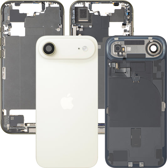 Batteriedeckel Apple iPhone 17 Air, mit Mittelgehäuse, Komplettteile, Gold (Light Gold), Premium Swap