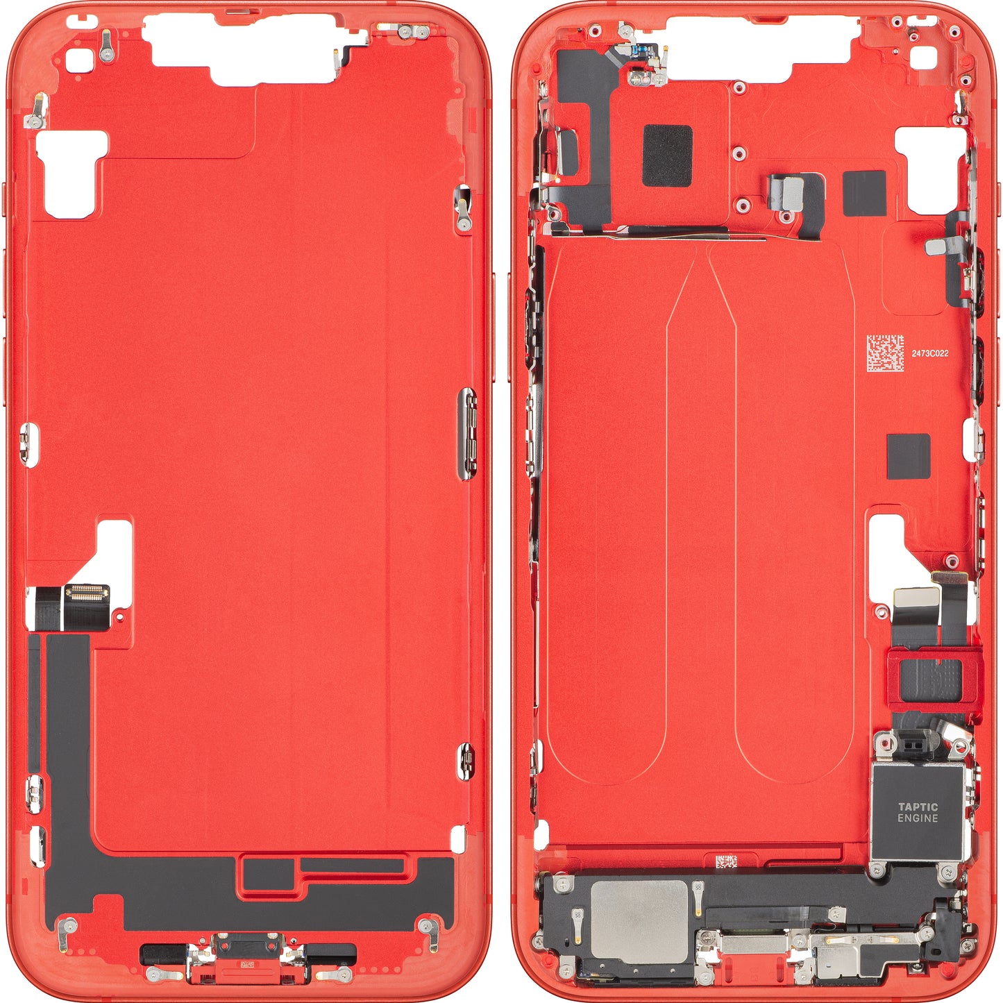 Apple iPhone 14 Plus Akkudeckel, mit Mittelgehäuse, Vollständige Teile, Rot, Swap