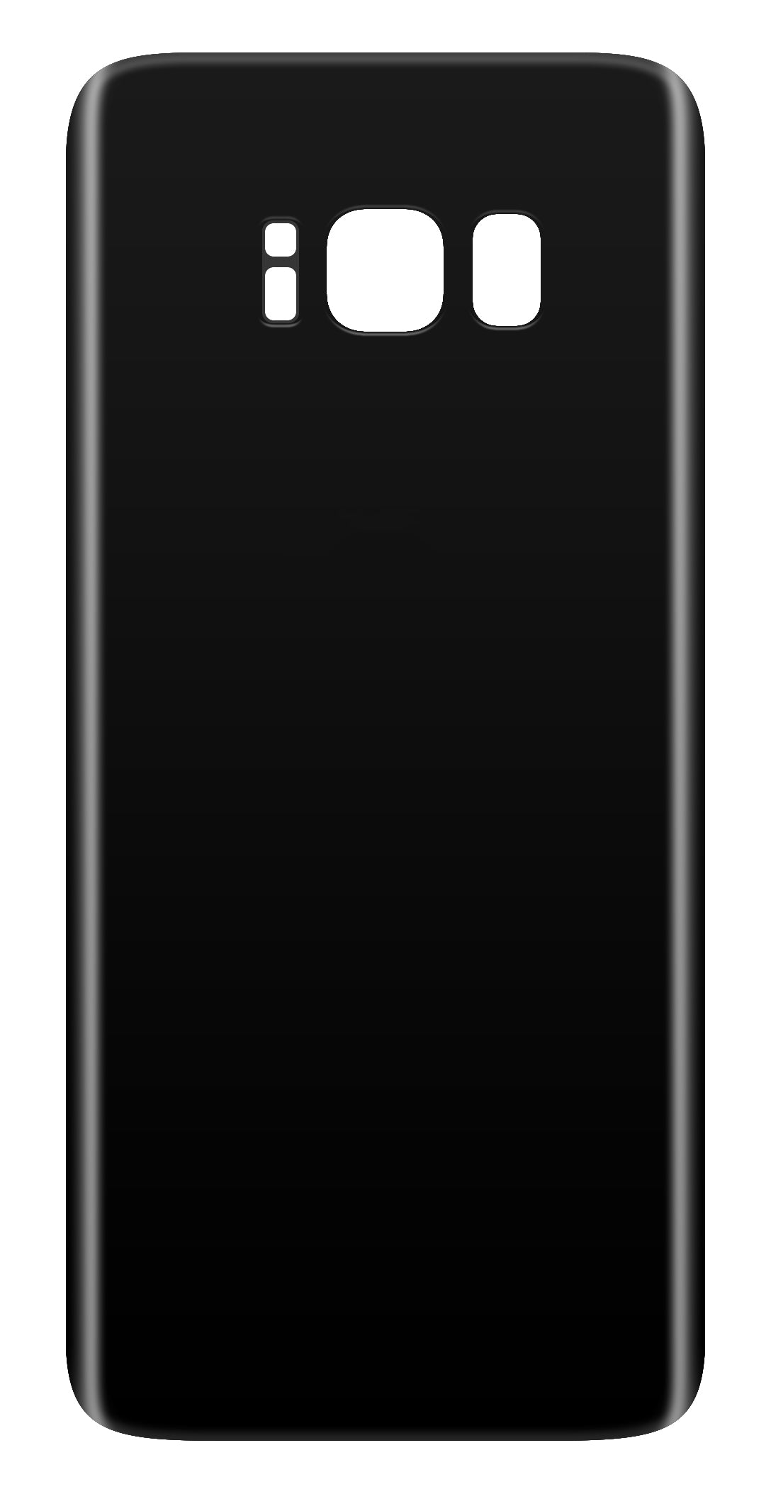 Akkuabdeckung kompatibel mit Samsung Galaxy S8+ G955, Schwarz