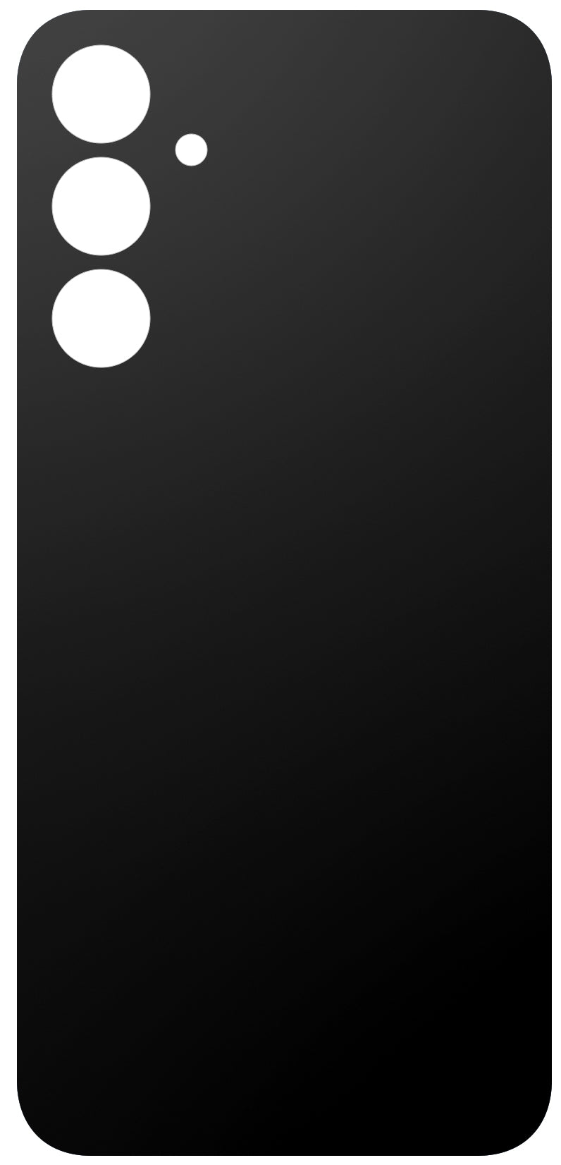 Batteriedeckel kompatibel mit Samsung Galaxy A25 A256, Schwarz