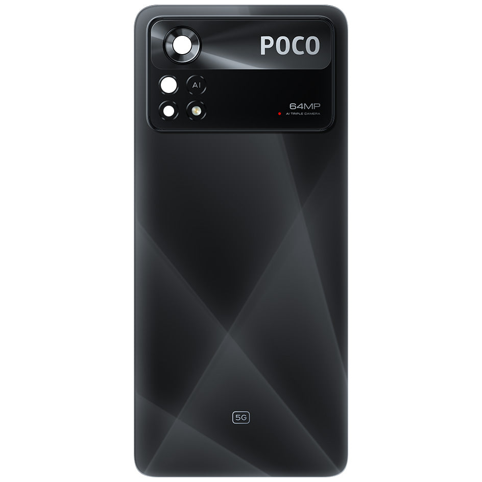Akkuabdeckung Xiaomi Poco X4 Pro 5G, Schwarz (Laser Black), Service Pack 5600050K6P00