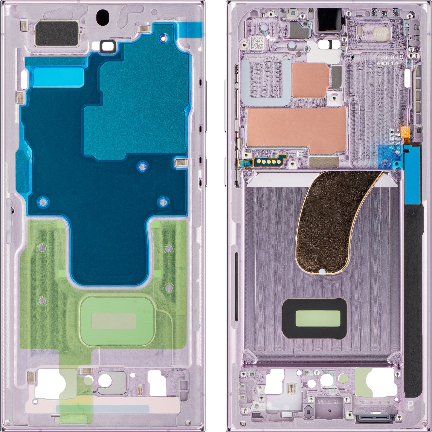 Mittlere Hülle Samsung Galaxy S23 Ultra S918, Violett (Lavendel), Service Pack GH96-15833D