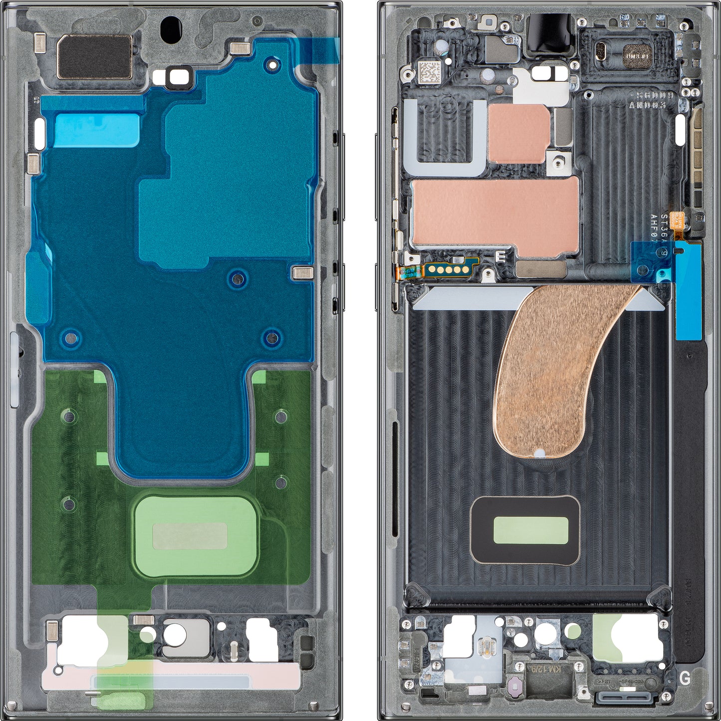 Mittlere Hülle Samsung Galaxy S23 Ultra S918, Grün, Service Pack GH96-15833C