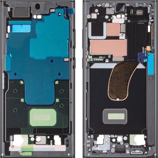 Mittlere Hülle Samsung Galaxy S23 Ultra S918, Schwarz (Graphit), Service Pack GH96-15833E