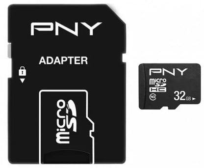 PNY Performance Plus microSDHC Memory Card, 32GB, Class 10, With Adapter P-SDU32G10PPL-GE