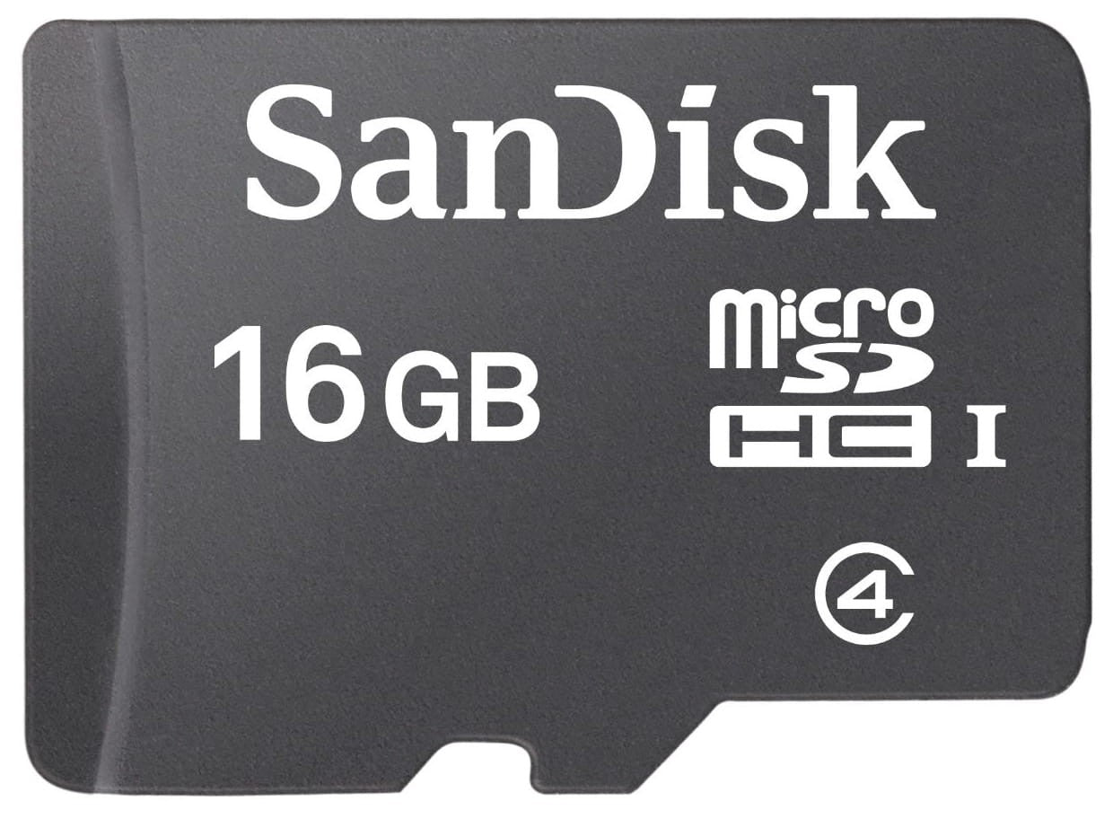 SanDisk microSDHC Memory Card, 16Gb, Class 4 SDSDQM-016G-B35