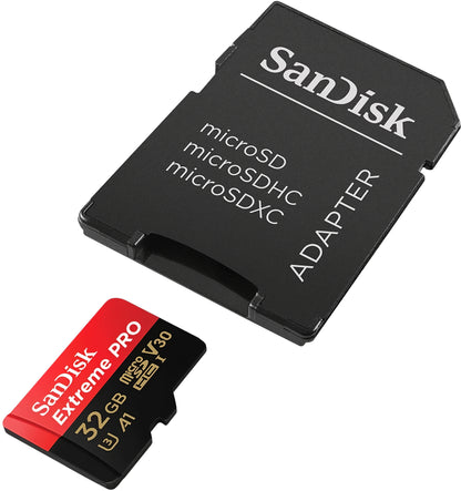 Speicherkarte microSDHC SanDisk Extreme Pro, 32Gb, Klasse 10 / UHS-1 U3, mit Adapter SDSQXCG-032G-GN6MA