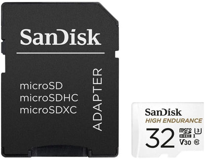 SanDisk High Endurance microSDHC Speicherkarte, 32GB, Klasse 10 / UHS-1 U3, mit Adapter SDSQQNR-032G-GN6IA