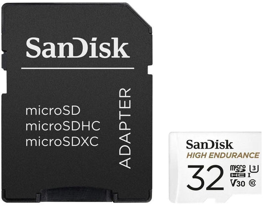 SanDisk High Endurance microSDHC Speicherkarte, 32GB, Klasse 10 / UHS-1 U3, mit Adapter SDSQQNR-032G-GN6IA