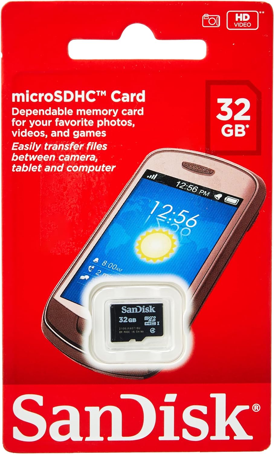 SanDisk microSDHC Memory Card, 32Gb, Class 4 SDSDQM-032G-B35