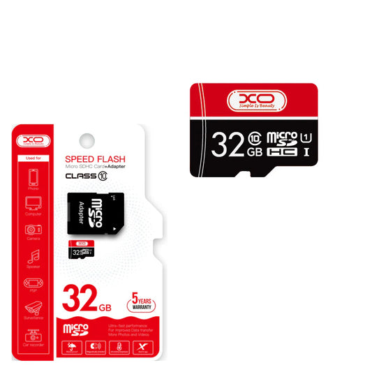 microSDHC XO Design Speed Flash Speicherkarte, 32GB, Klasse 10 / UHS-1 U3, mit Adapter