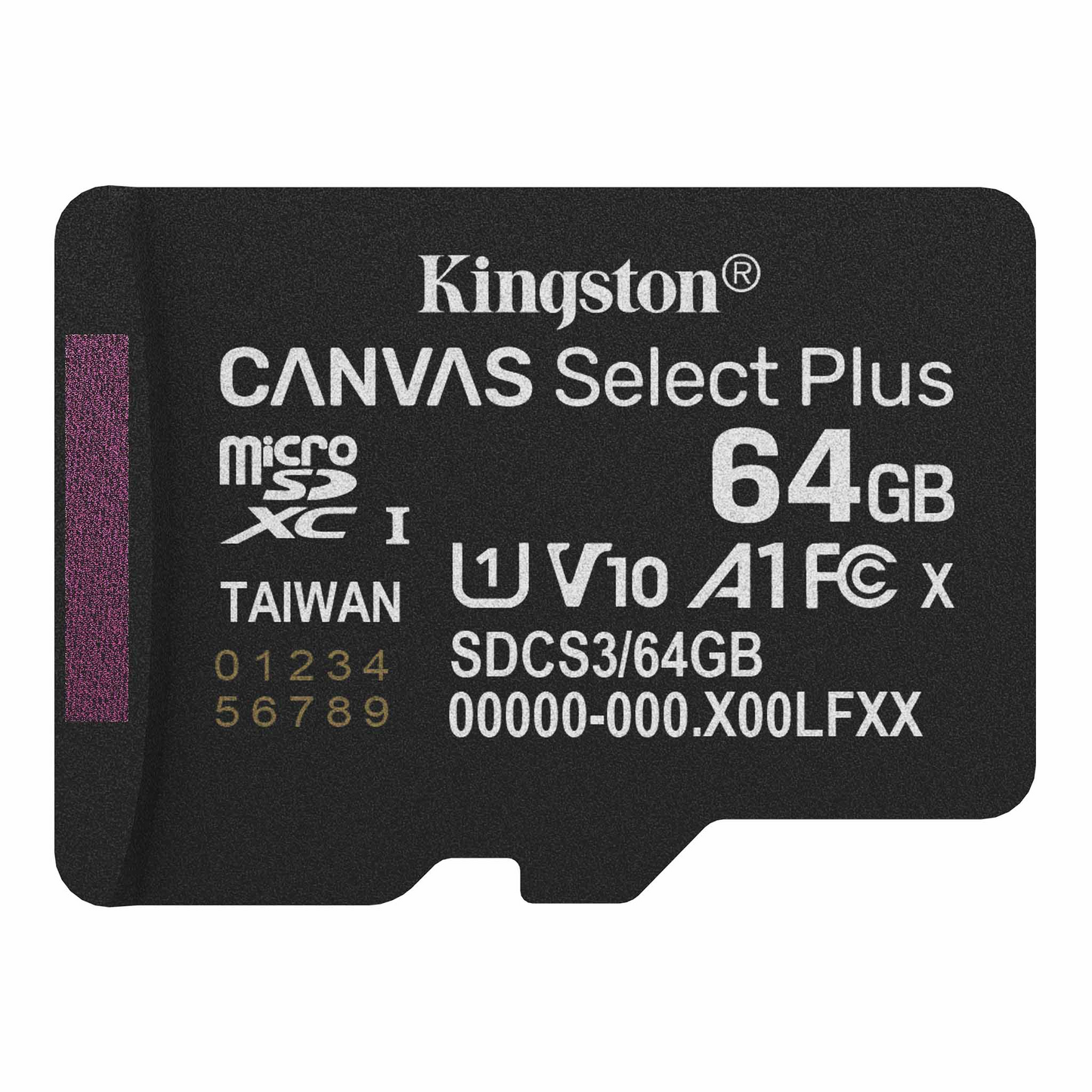 Kingston Canvas Select Plus Android A1 microSDXC Memory Card, 64Gb, Class 10 / UHS-1 U1 SDCS3/64GBSP