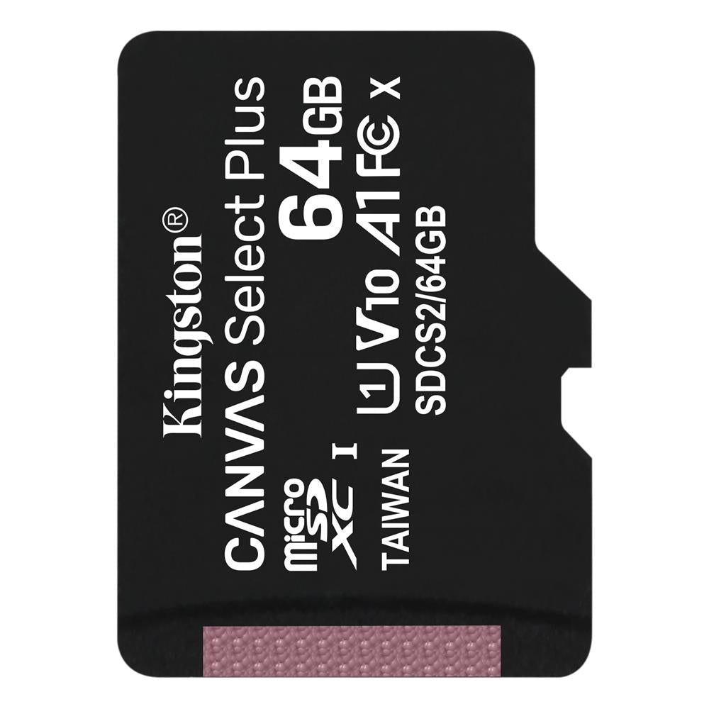 Speicherkarte microSDXC Kingston Canvas Select Plus, 64 GB, Klasse 10 / UHS-1 U1 SDCS2/64 GBSP